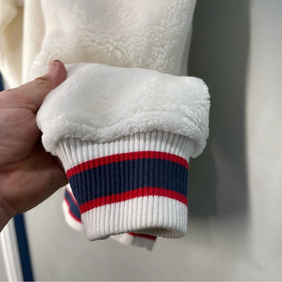 UGG AUSTRALIA KAILANI SHERPA HOODIE PULLOVER CREAM SIZE M - Picture 8 of 14